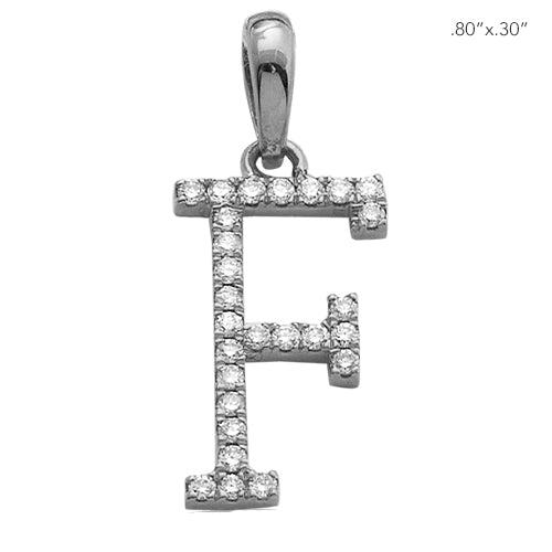 14KW 0.15CTW DIAMOND INITIAL PENDANT