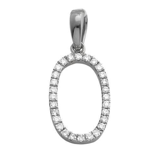 14KW 0.15CTW DIAMOND INITIAL PENDANT