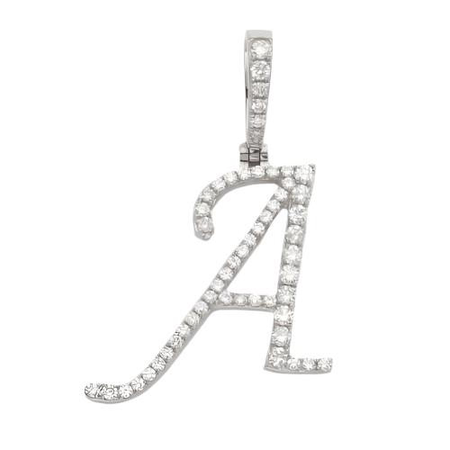 14KW 0.60CTW DIAMOND INITIAL PENDANT