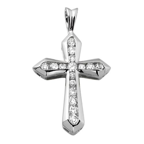 14KW 0.30CTW DIAMOND CHANNEL SET POINTED CROSS PEN