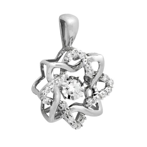 14KW 0.25CTW DANCING DIAMOND PENDANT